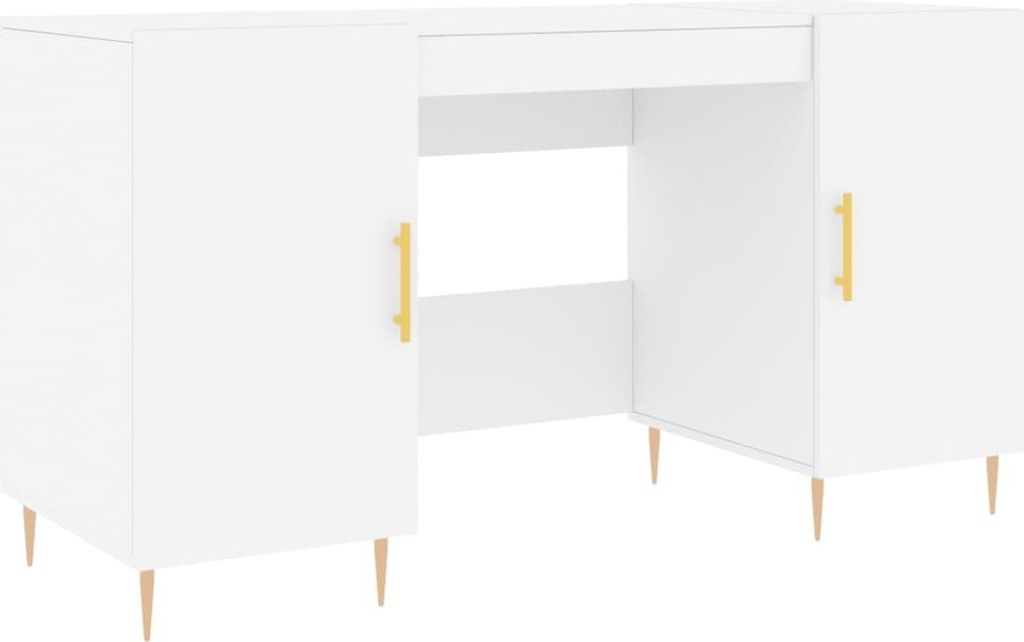 vidaXL Schreibtisch Weiß 140x50x75 cm Holzwerkstoff