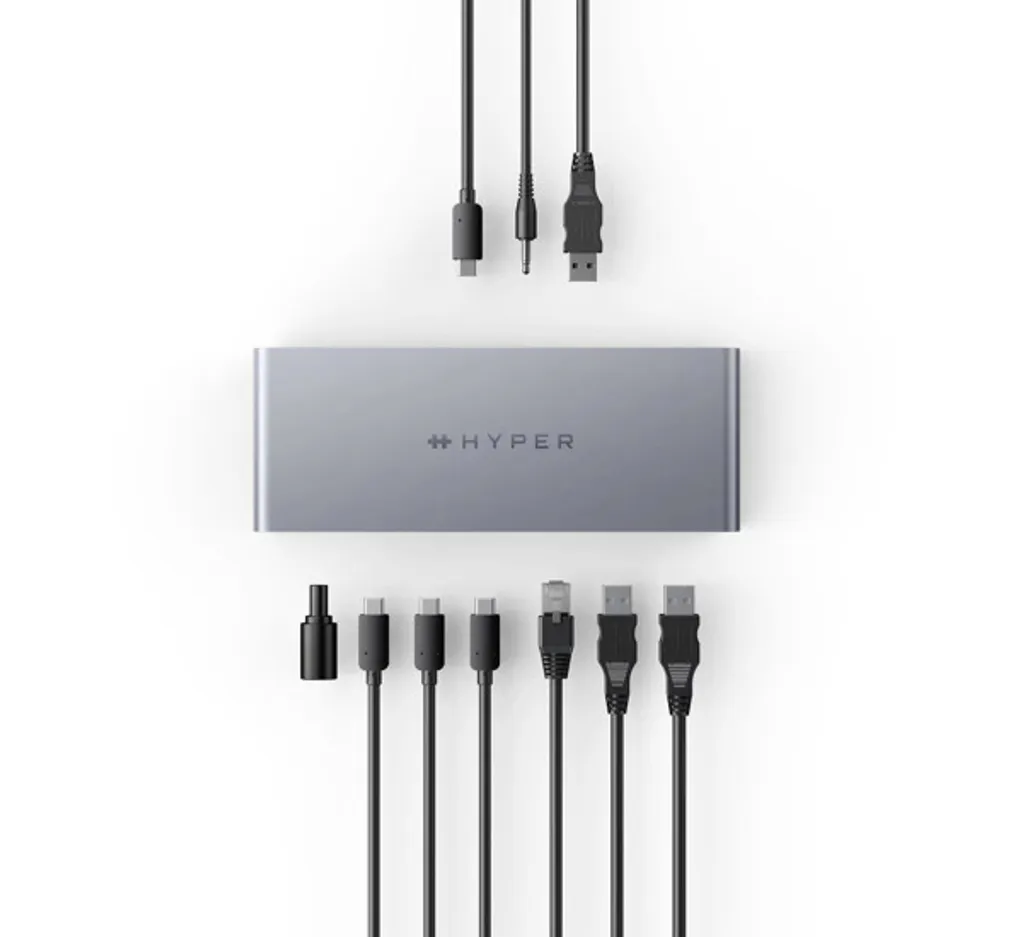 Dock Thunderbolt 4 HyperDrive 96W avec transfert 40Gbps et Gris Spatial - 9