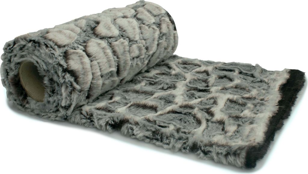 Umělá kožešina 3D Pebbles, šedá, 50 x 160 cm Obrázek produktu 