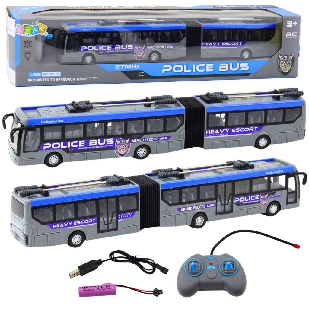 Autobus della polizia snodato RC 1:32 Immagine del prodotto 