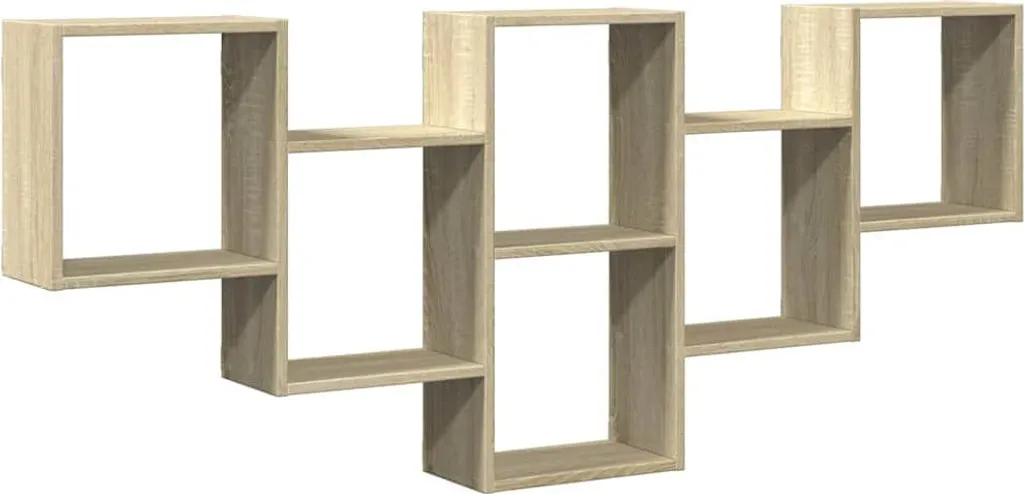 Libreria Sospesa vidaXL 159x18x66 cm Rovere Sonoma - Salvaspazio