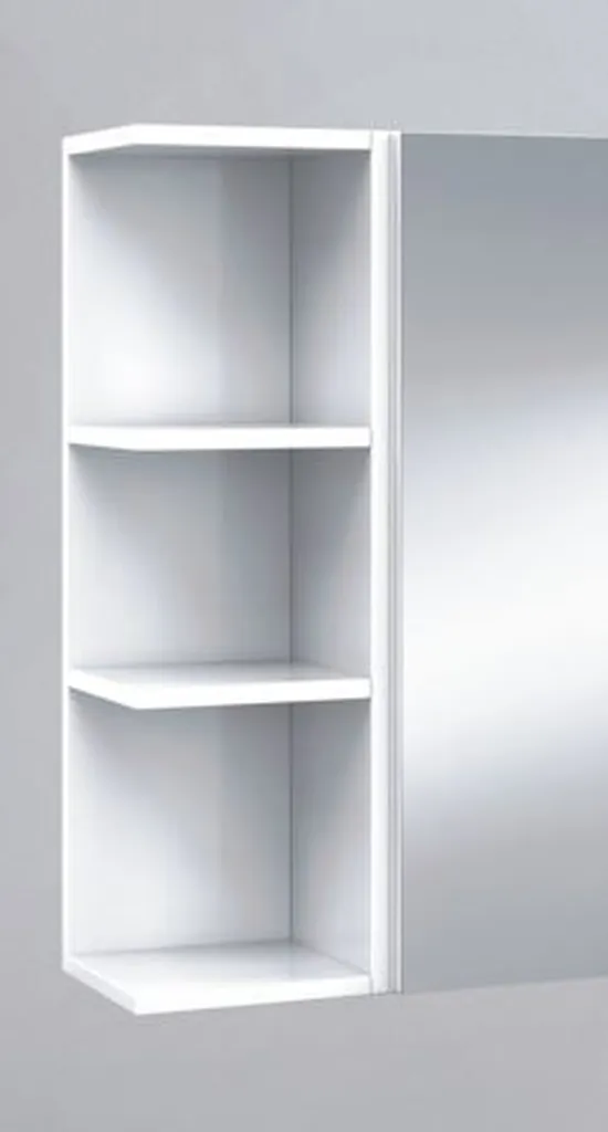 Meuble d'angle de salle de bain blanc brillant 20x65x21 cm suspendu - 3