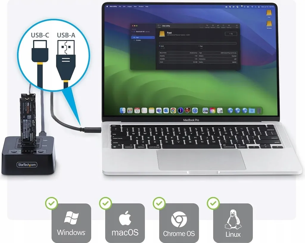 Solution de Migration SSD M.2 NVMe - Duplicateur 1:1 pour Clonage Disque - 14