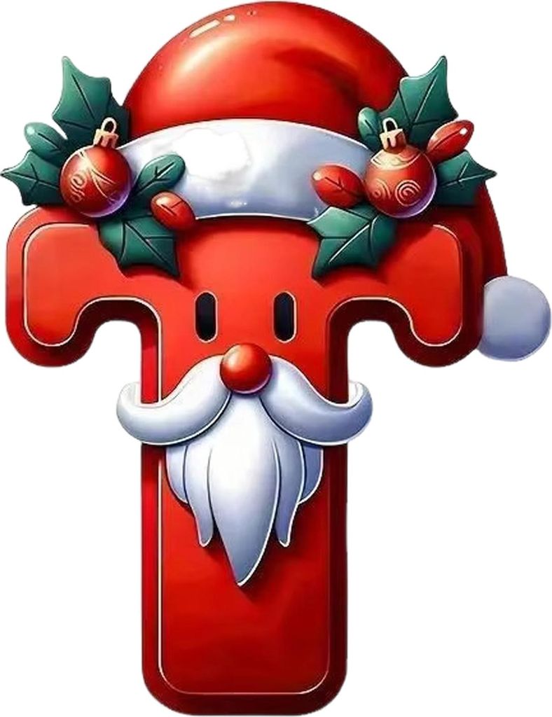 26 Buchstaben Weihnachtsschmuck Personalisierter Weihnachtsmann Monogramm Anfangsbuchstabe Weihnachtsbaumanhänger für Baum DIY Handwerk Heimdekor...