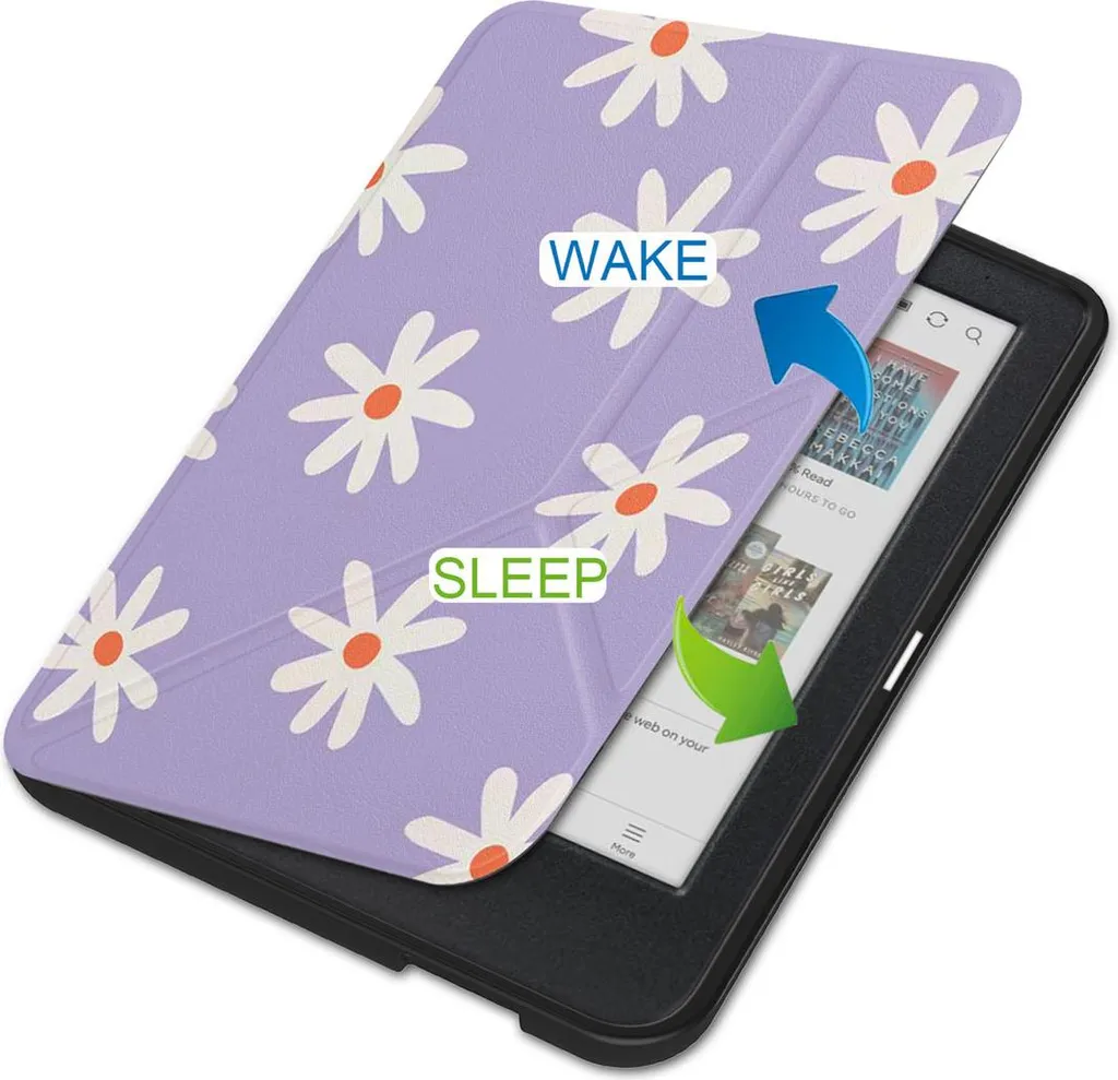 imoshion Design Custodia pieghevole Kobo Clara Colore / BW - Flowers Distance - 2
