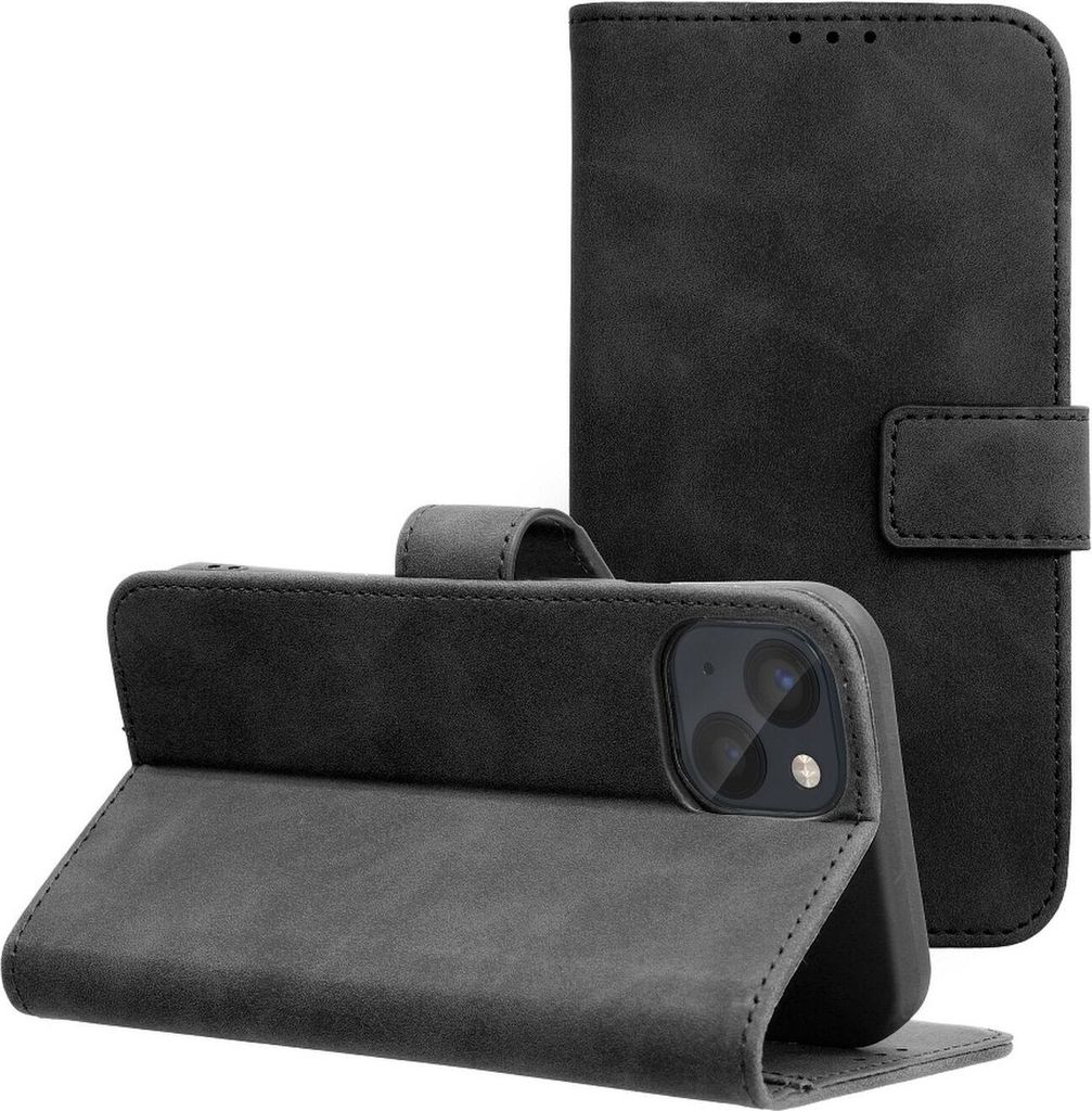 Tasche Holster TENDER Buch Schutzhülle Magnet Standfunktion Hülle kompatibel mit iPhone 14 Pro Max Schwarz