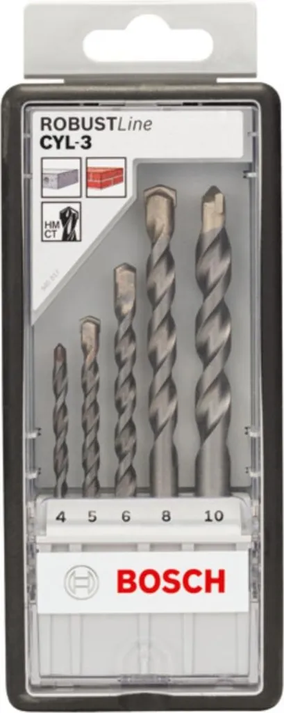 Set Bosch 5 Punte 2607010524 per Calcestruzzo - Efficienza CYL-3