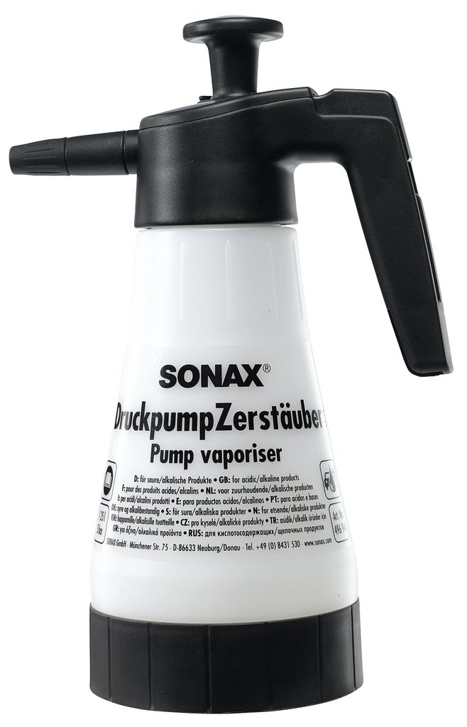 Sonax DruckpumpZerstäuber für saure/alkalische Produkte 1 Stück Reifen