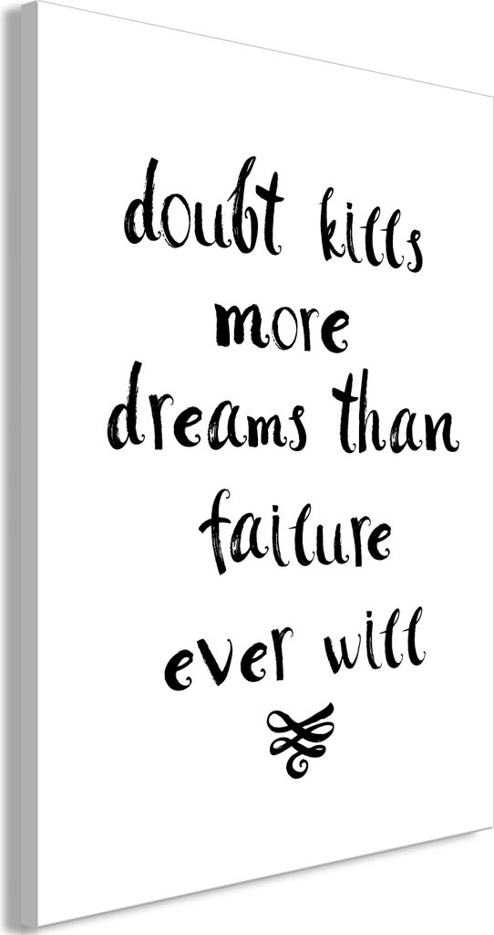 Vlies Leinwandbild - Doubts and Dreams (1 Part) Vertical 40x60 cm Text m-C-0314-b-a