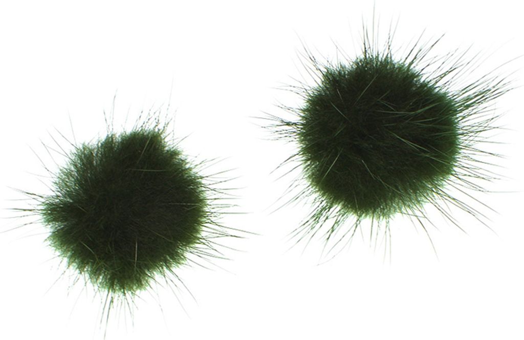 Damenmode, pelzige, flauschige Kugel-Ohrstecker, Mädchen, trendiger süßer Schmuck-Grün