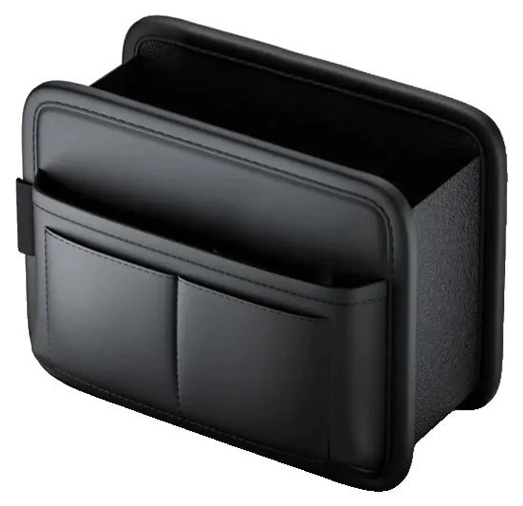 Organiseur de porte léger en simili cuir noir - Rangement design chic