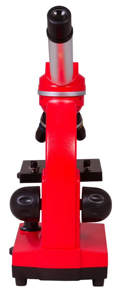 Microscope Junior 29 cm Rouge en Acier avec Coffret Complet 28 Pièces - 12