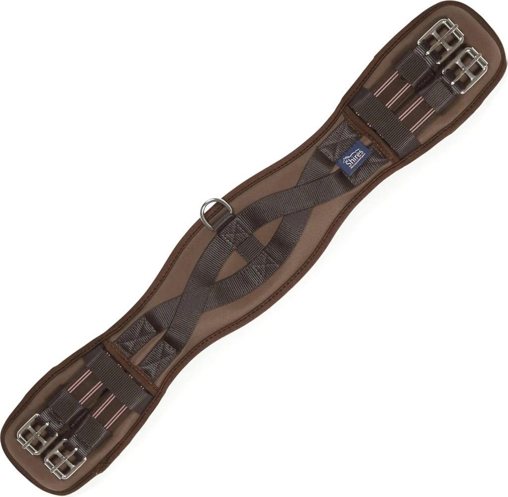 Shires - Dressur-Bauchgurt, Memory-Schaum ER768 (24 in) (Braun)