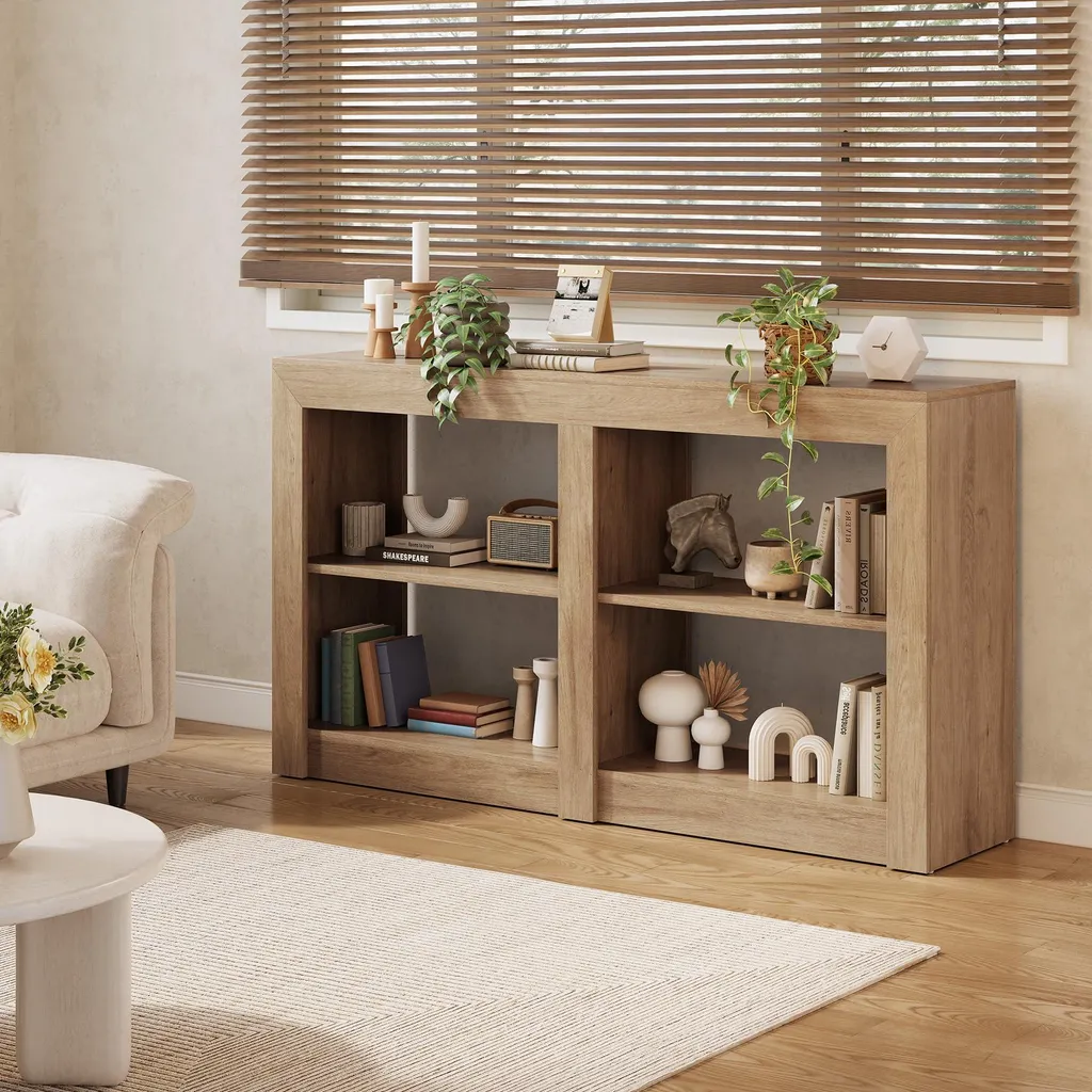 Console de Couloir 150 cm pour Petites Pièces et Entrée, Meuble d'Appoint