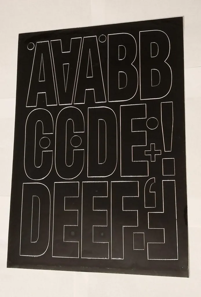 Set Lettere e Numeri Adesivi per Segnaletica - Vinile Impermeabile 3D