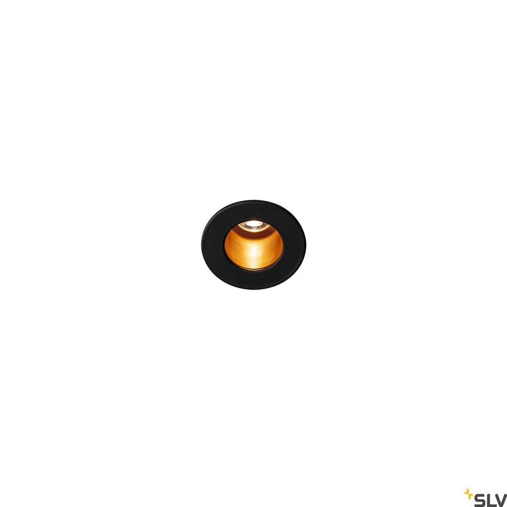 Illuminazione Gioielleria Horn Mini LED 3000K 12° Nero Oro SLV