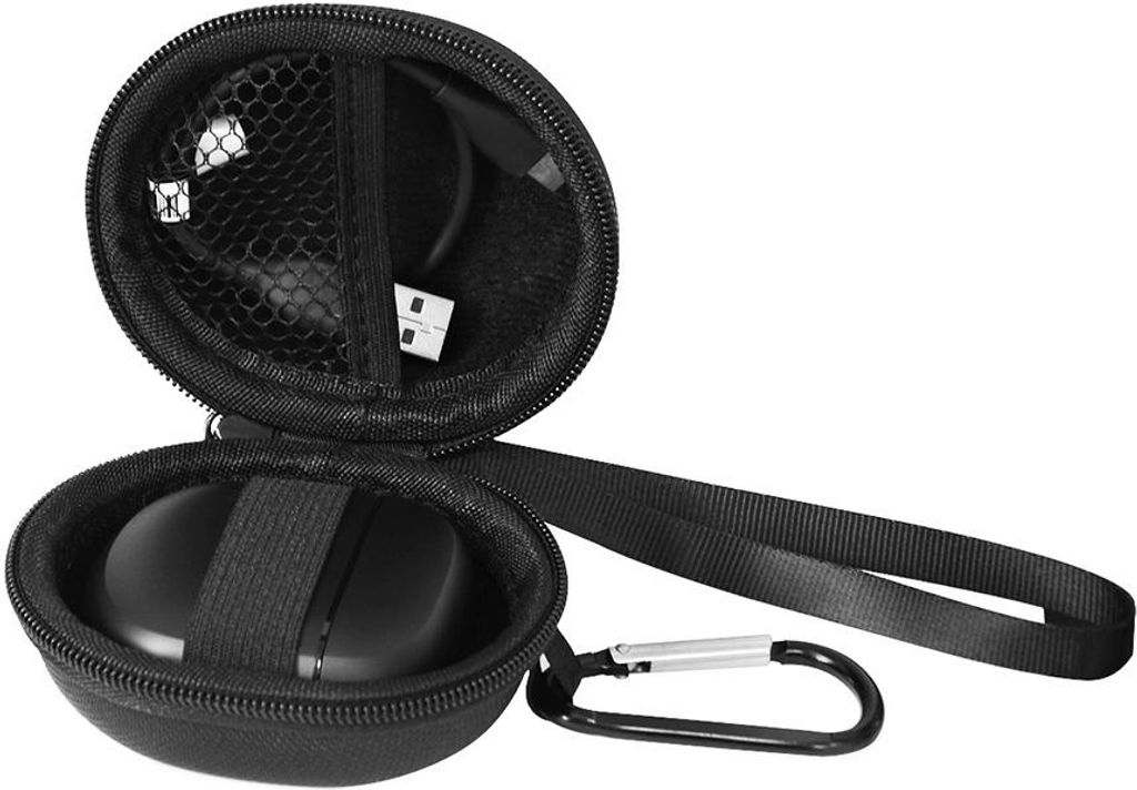 caseroxx In Ear Kopfhörer Transporttasche passend für Bose QuietComfort Earbuds II in schwarz, Transport Aufbewahrung Etui Hülle