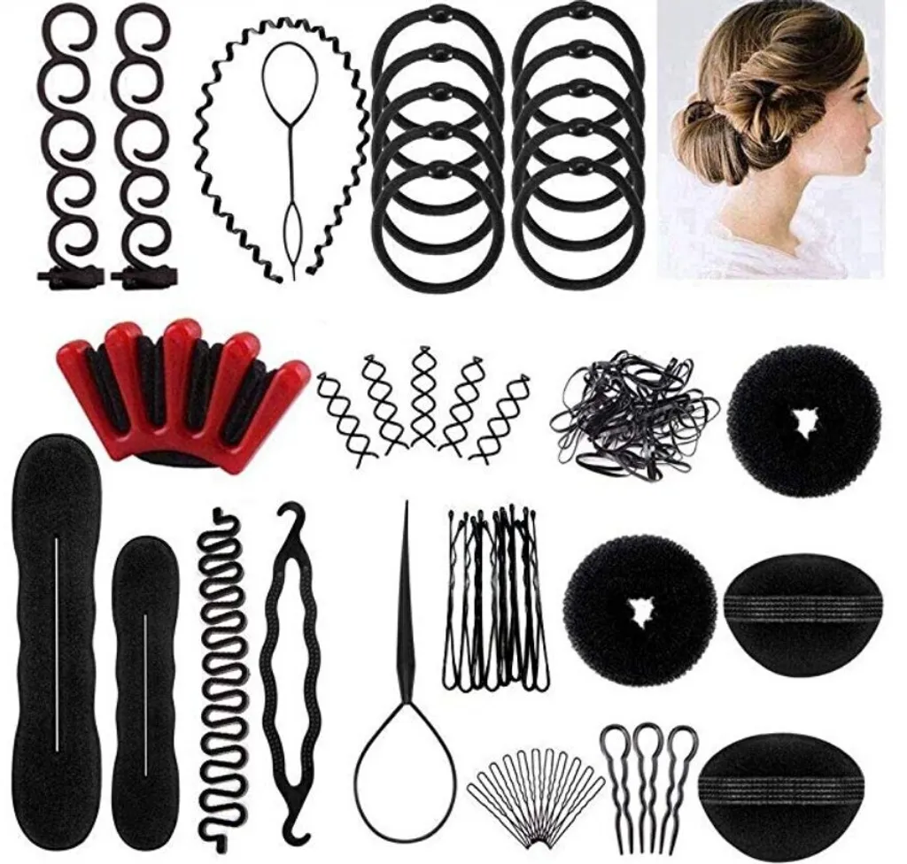 Strumenti Tessitura Capelli Neri INF - Kit 25 Pezzi per Extension WOW