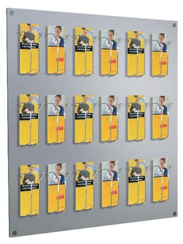 Kerkmann Wandprospekthalter Fokus alu 1/3 DIN A4
