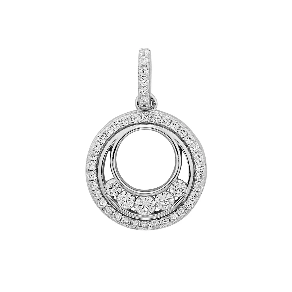 Pendentif Femme Argent 925 et Oxyde de Zirconium 25mm - TRS27507