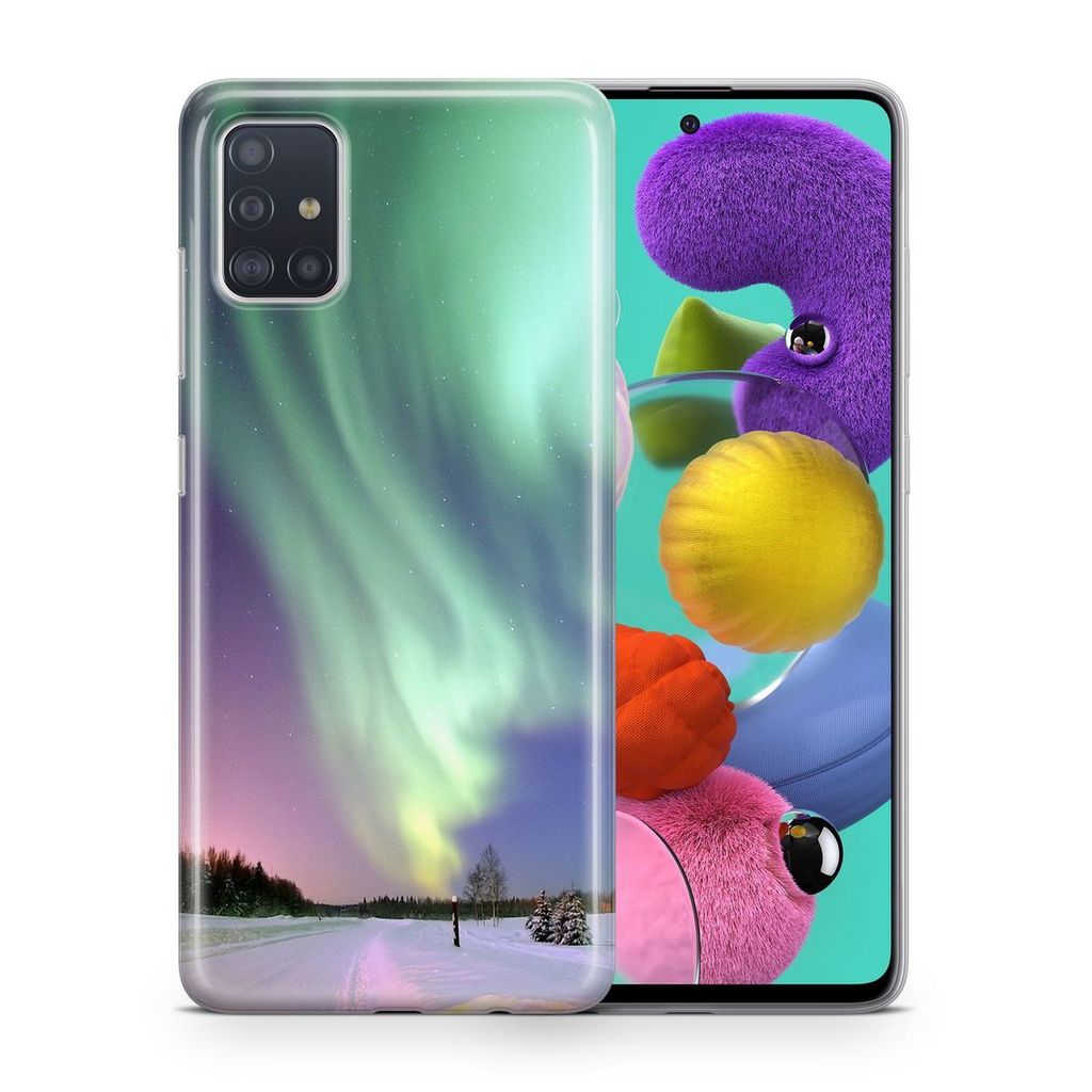 Handyhülle Schutzhülle für Huawei P10 Case Cover Tasche Bumper Etuis TPU, Modell:Huawei P10, Motiv auswählen:Polarlichter