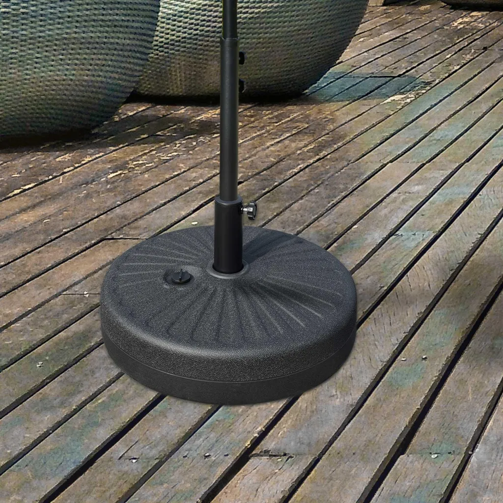 Base de parasol Outsunny robuste 51 cm remplissable sable et eau