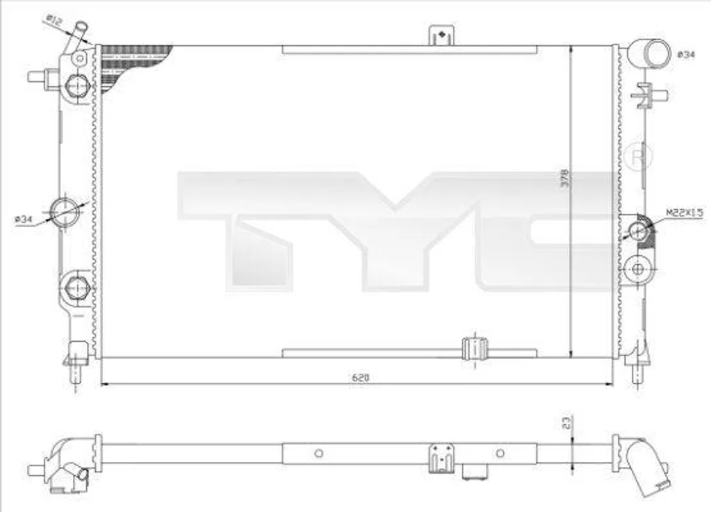 Radiateur de refroidissement moteur compatible Calibra A et Vectra