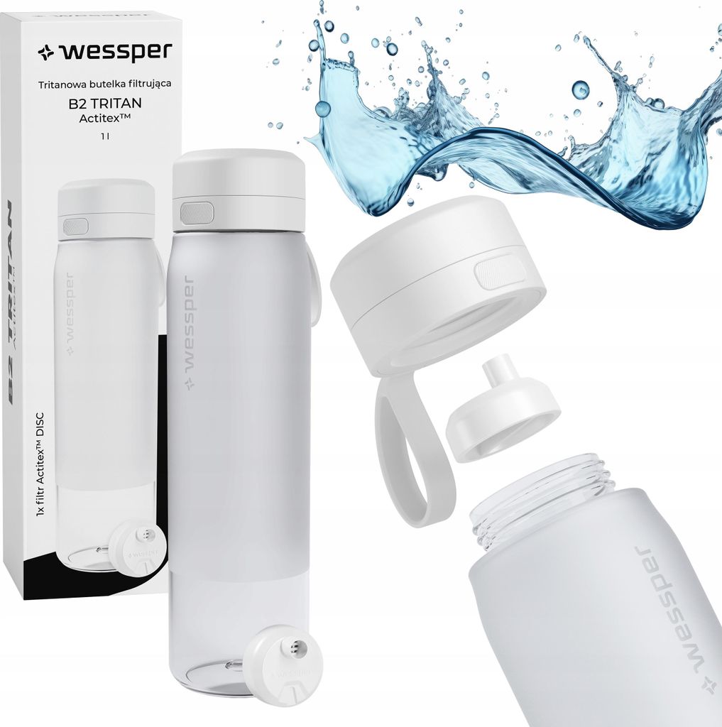 Wessper B2 Tritan Actitex™: Botella de agua de 1 litro, Imagen del producto 