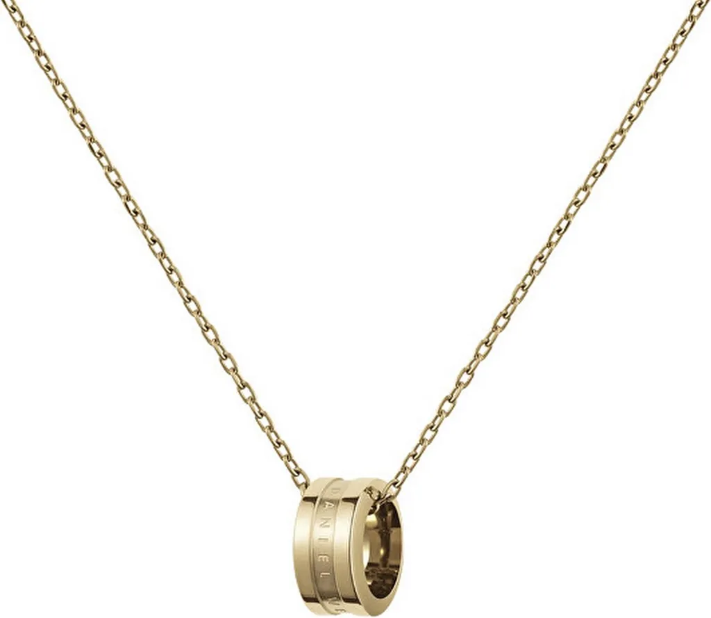 Collier fin doré Elan DW00400515 en acier inoxydable poli pour femme