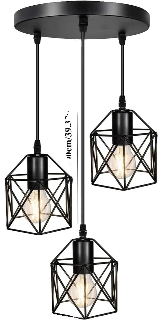 Lustre Suspension Vintage RB3 Plafonnier Rétro pour Salon et Cuisine