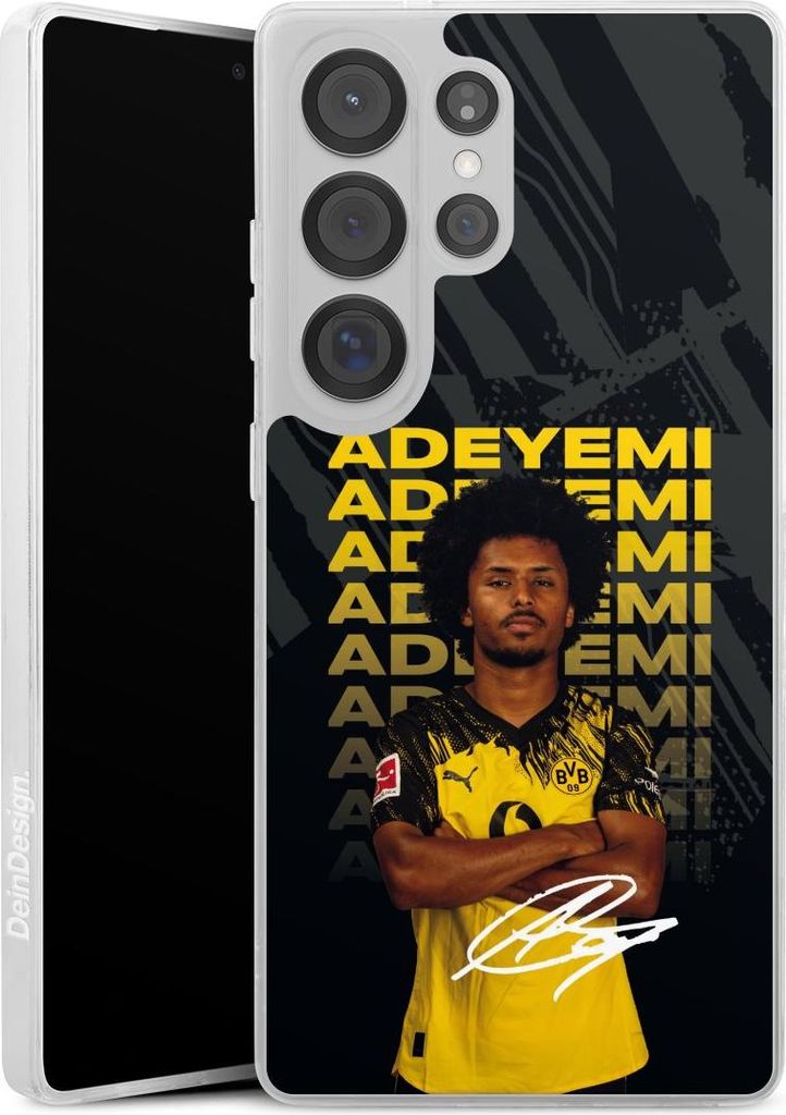 DeinDesign Slim Hülle für Samsung Galaxy S25 Ultra Silikon Case Ultra Dünn Handyhülle BVB Borussia Dortmund Karim Adeyemi