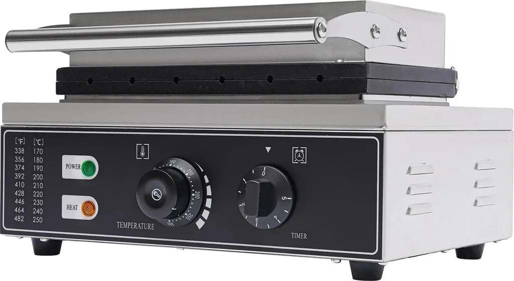 Appareil à hot-dogs noir antiadhésif - Machine 2 broches HD-200 Pro