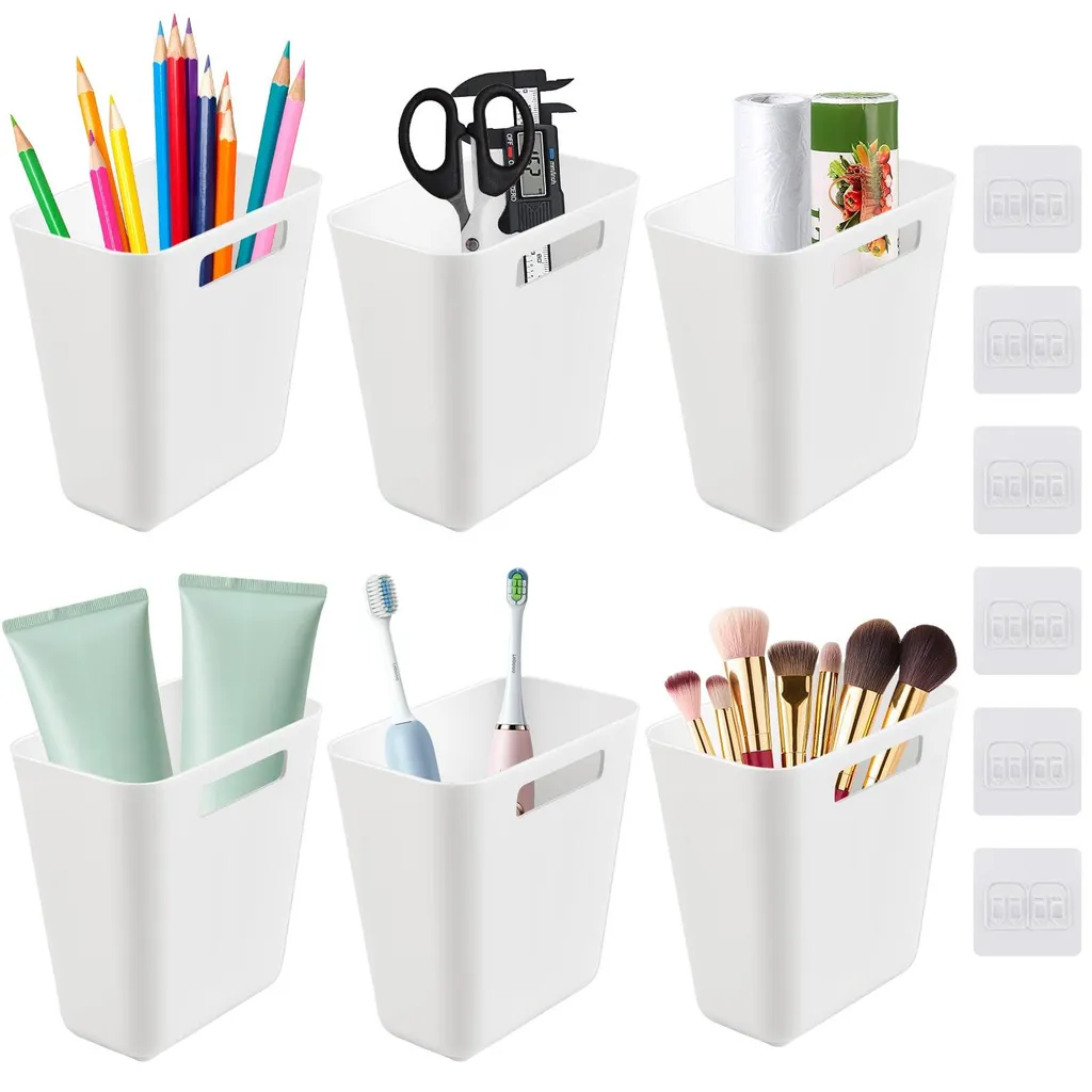 Rangement porte de placard cuisine et salle de bain lot de 6 boîtes adhésives