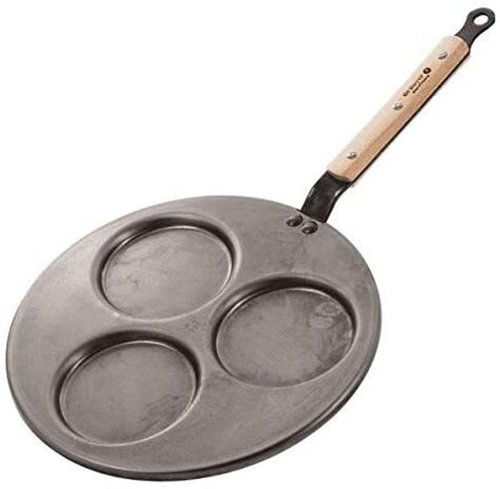 De Buyer PFANNE 3 BLINIS MINERAL B BOIS Ø 27CM