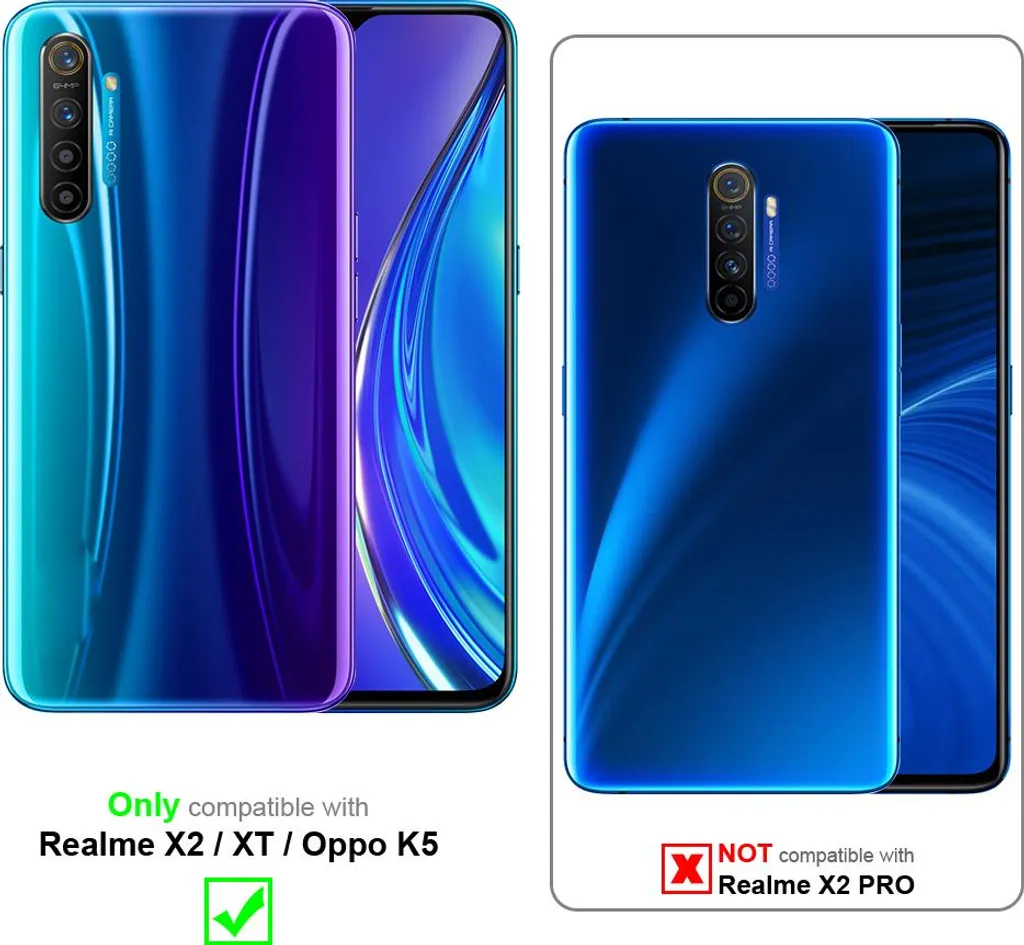 Custodia Cadorabo per Realme X2 / XT / Oppo K5 custodia protettiva in blu custodia per cellulare TPU custodia in silicone cover
