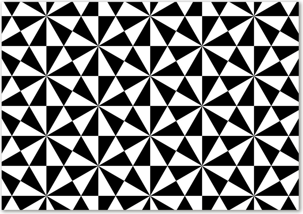 Tulup Leinwandbild - 100x70 cm - Wandkunst - Drucke auf Leinwand - Leinwanddruck - Kunst: modern & klassisch - Schwarzweiß - Geometrische Figuren
