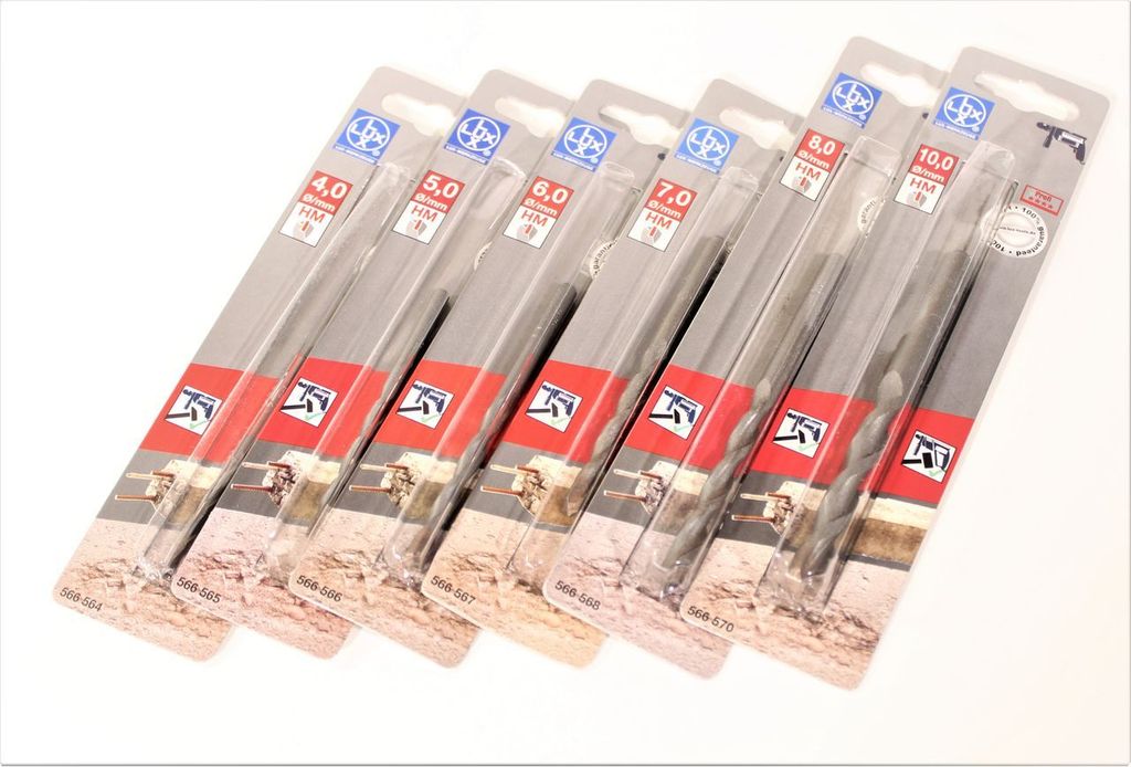 LUX Hammerbohrer ø4,5,6,7,8,10mm Set 6-tlg. ...