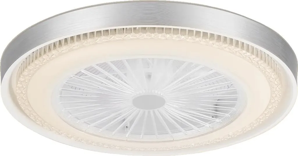 Ventilateur de plafond pour chambre blanc silencieux avec lumière réglable