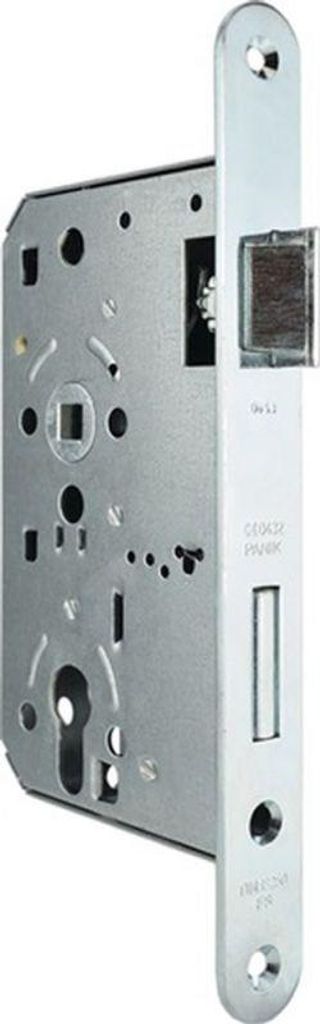 Panik-Einsteckschloss 1007PPFR Fkt.E rd.24/65/72/9mm DIN re.STA verz.m.Wechsel