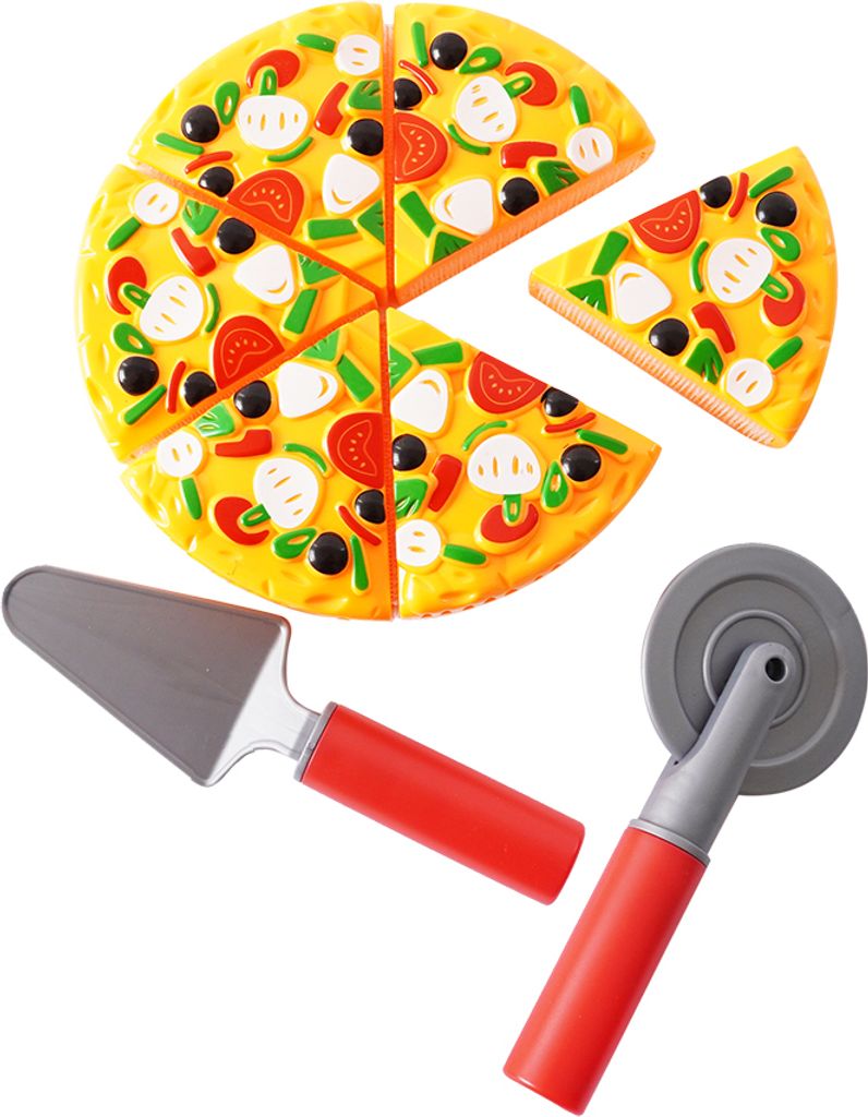 Pizzaset zum Schneiden und Servieren mit Pizzaschneider, Pizzamesser und Servierschaufel