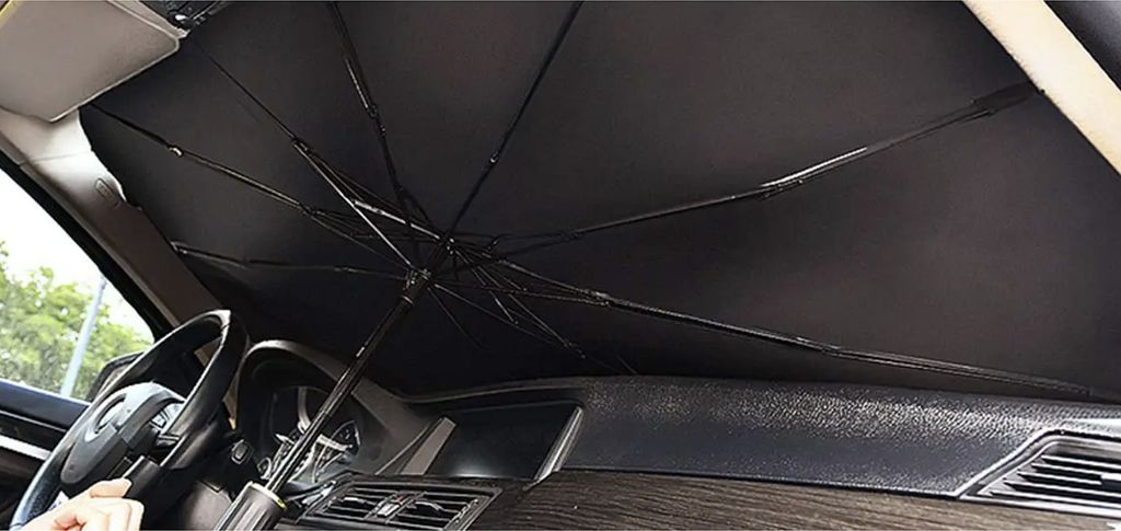 Tenda Parasole Auto Completo – Frontale 145x83 Cm + 4 Laterali, 360° Girevole, Pieghevole, Scheletro In Fibra Di Carbonio - 3