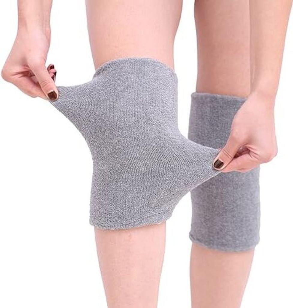 1 Paare Dicke Baumwolle Kniewärmer Winter Warme Knieschoner Therapie Arthritis Kaltes Knie Schmerzlinderung Kniebandage Thermische Knieschützer ...