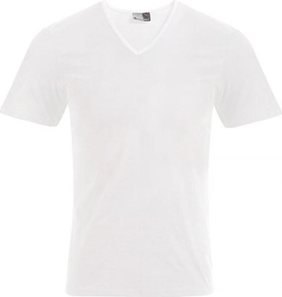 Slim-Fit V-Ausschnitt T-Shirt Plus Size Herren, Weiß, XXXL