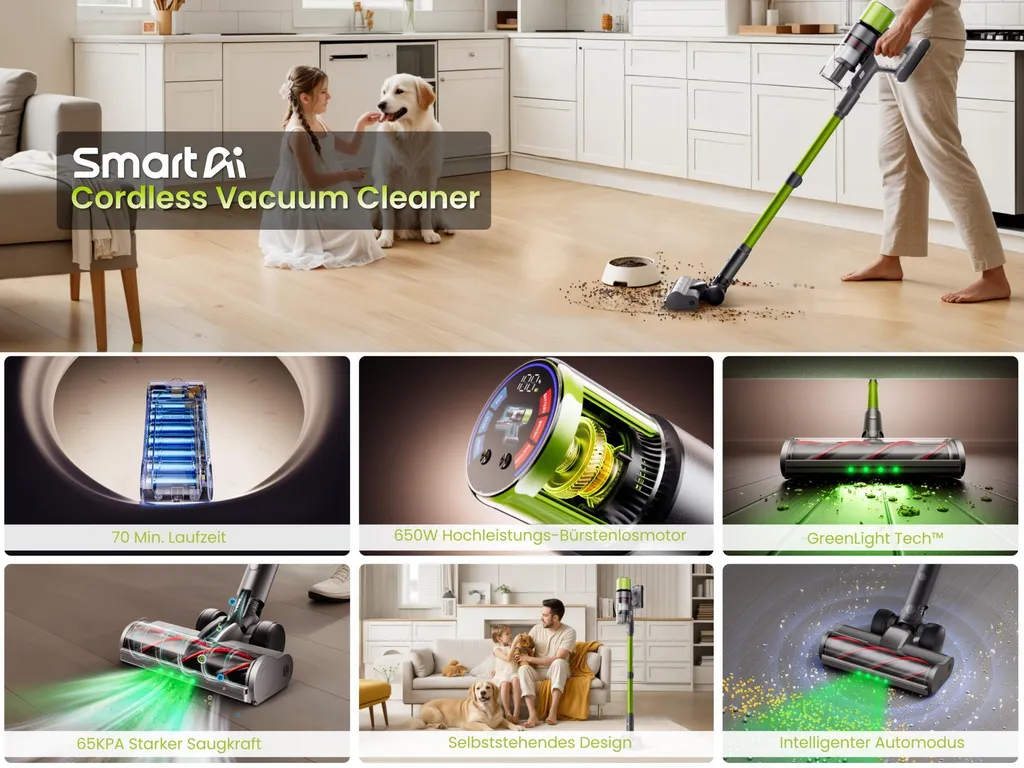 Aspirateur à main SmartAI 65000Pa - Performance extrême et 80 min de batterie - 11