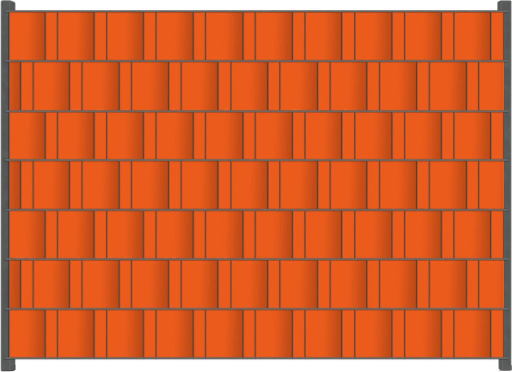 Wallario Zaunsichtschutz mit Motiv Orange für Ein- und Doppelstabmatten Zäune in der Größe 200 x 140 cm