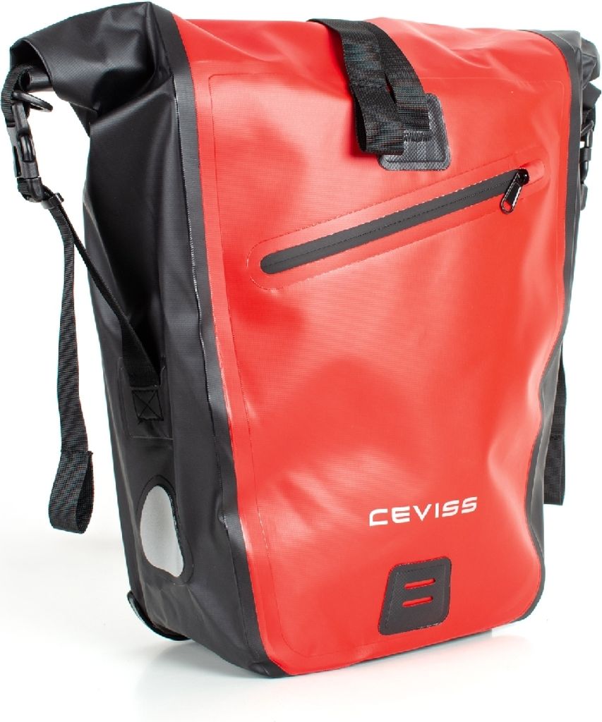 Fahrradtasche rot/schwarz Packtasche 25 L Produktbild 