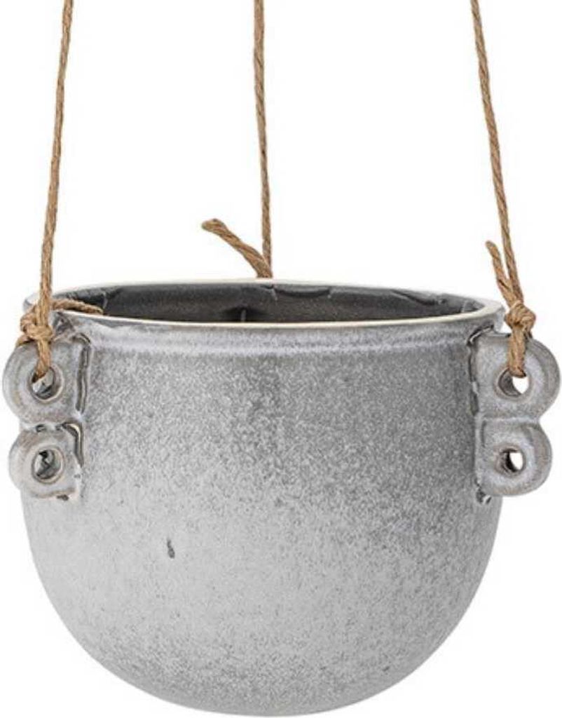 Bloomingville Blumentopf Hänger NILOU Blau 11x7 cm Blumenampel Keramik