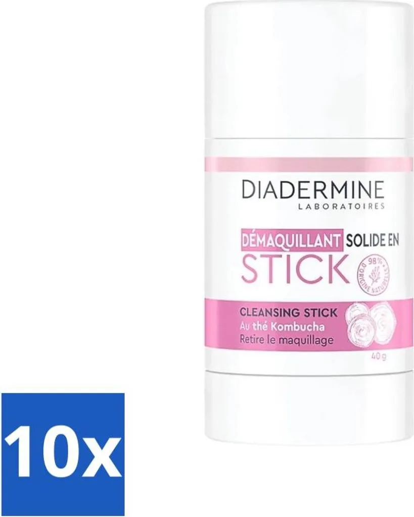 Diadermine Stick Detergente Kombucha 40g - 10 Confezioni Risparmio