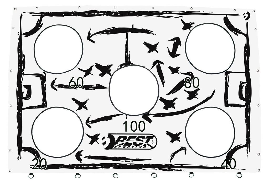 Best Sporting Torwand mit Schusslöchern 193 x 150 cm, für Produktbild 