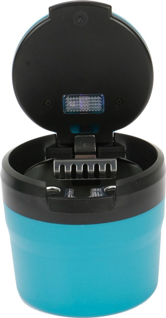 KFZ Aschenbecher für Getränkehalter mit LED-Leuchte, HxØ Produktbild 